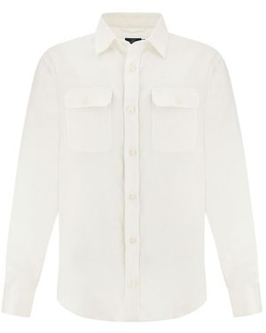 Paul & Shark Linen Overshirt - White