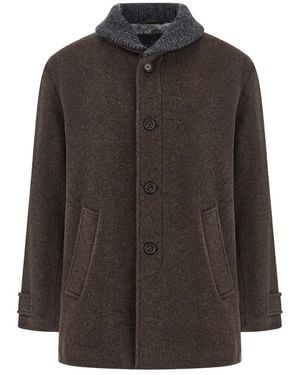 Paul & Shark Wool And Cashmere Car Coat - Brown