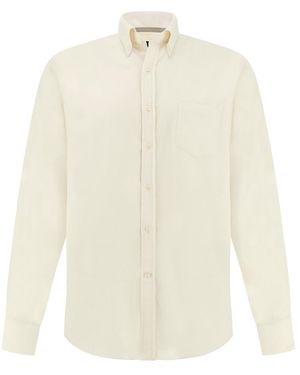 Paul & Shark Cotton Flannel Shirt - White