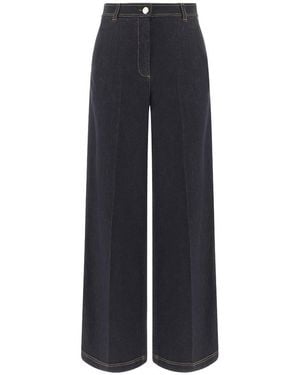 Paul & Shark Stretch Cotton Trousers With A Denim Effect - Blue