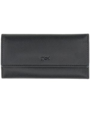Paul & Shark Leather Key Pouch - Black