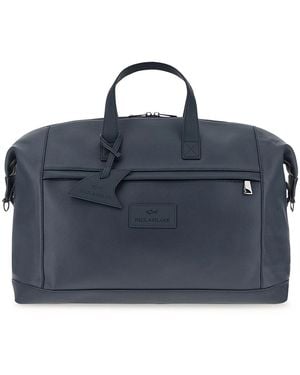 Paul & Shark Tumbled Leather Holdall - Blue