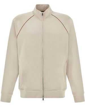 Paul & Shark X‑Soft Zip‑Up Sweatshirt - Natural