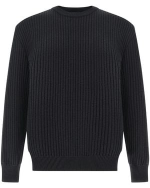 Paul & Shark Tech Wool Crewneck Sweater With Typhoon Platinum Details - Blue