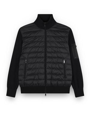 Paul & Shark Ultralight Hybrid Zip-Up Sweater - Black
