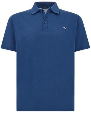 Paul & Shark Double Piqué Cotton Polo - Blue