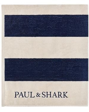 Paul & Shark Striped Beach Towel With Embroidery - Blue