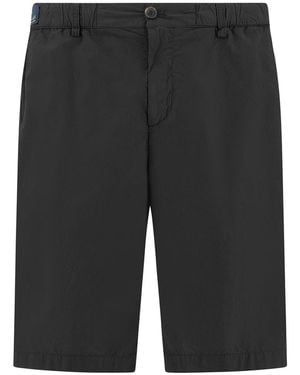 Paul & Shark Ultralight Poplin Cotton Bermuda With Drawstring - Black