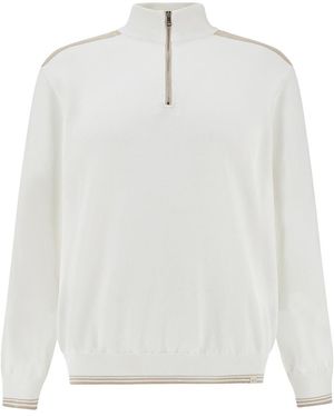 Paul & Shark Half‑Zip Jumper - White