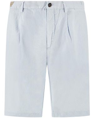 Paul & Shark Linen And Cotton Bermuda Shorts - Blue