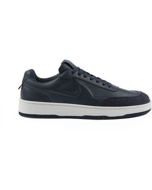 Paul & Shark Club Riviera Leather Sneakers - Blue