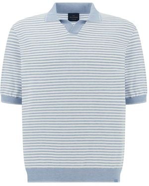Paul & Shark Open‑Collar Polo - Blue