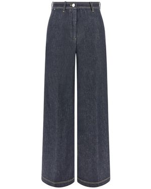 Paul & Shark Stretch Cotton Trousers With Denim Effect - Blue
