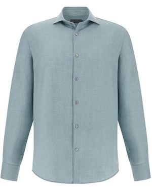 Paul & Shark Cotton And Cashmere Shirt - Blue