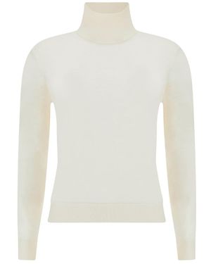 Paul & Shark Merino Wool Turtleneck Jumper - White