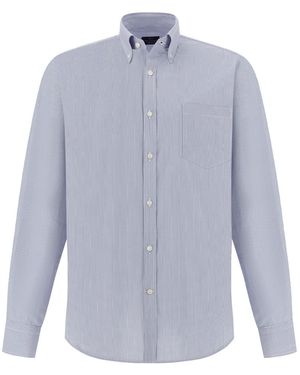 Paul & Shark Cotton Poplin Shirt Soffio - Blue