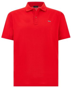 Paul & Shark Double Piqué Cotton Polo - Red