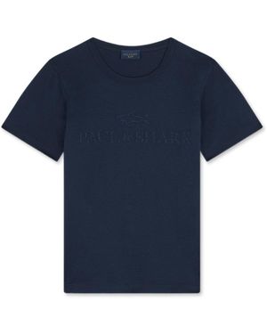 Paul & Shark Cotton Jersey T-Shirt With Logo Embroidery - Blue