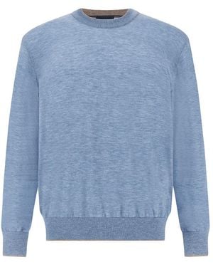 Paul & Shark Rundhalspullover Aus Piuma-Wolle, Mann, Größe - Blau