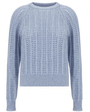 Paul & Shark Piuma Wool Crew-Neck Jumper, Placid - Blue