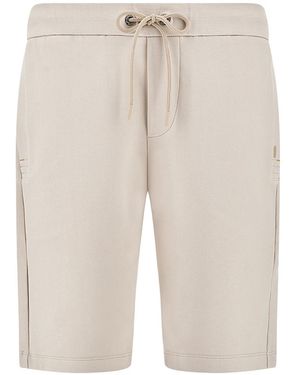 Paul & Shark Active Fleece Cotton Sport Bermuda Shorts - Natural