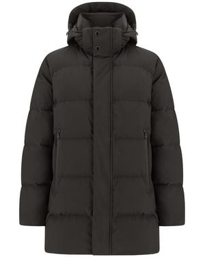 Paul & Shark Typhoon Platinum Long Down Jacket - Black