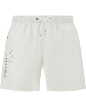Paul & Shark Swimwear Malibu With Reflective Print - White