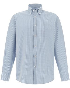 Paul & Shark Cotton Poplin Shirt Soffio - Blue