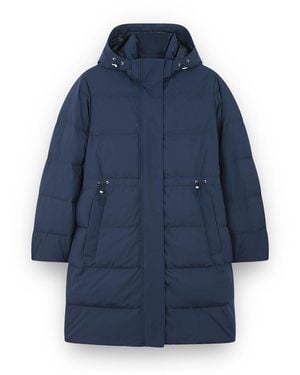 Paul & Shark Typhoon Platinum Long Down Jacket - Blue