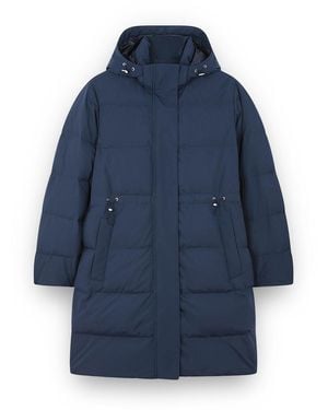 Paul & Shark Typhoon Platinum Long Down Jacket - Blue