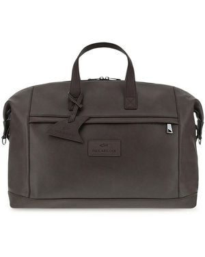 Paul & Shark Tumbled Leather Holdall - Black