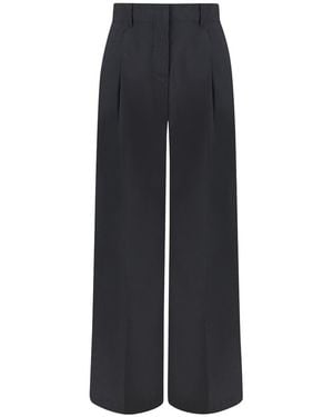 Paul & Shark Wool Stretch Wide Leg Trousers - Blue