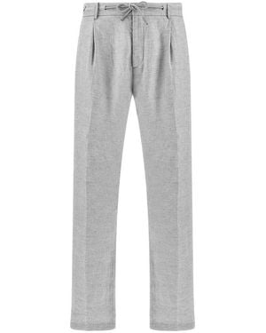 Paul & Shark Linen Chino Trousers - Grey
