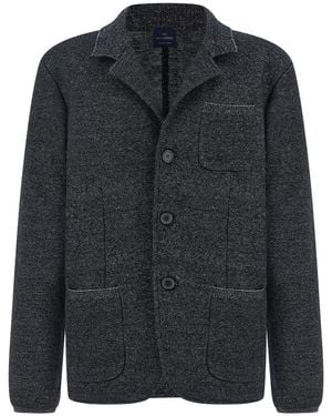 Paul & Shark Wool And Linen Blazer - Black