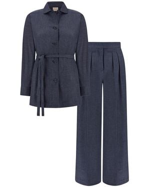 Paul & Shark Jersely Overshirt And Trousers Set - Blue