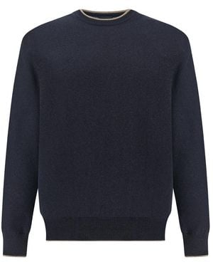 Paul & Shark Cashmere Crew‑Neck Jumper - Blue