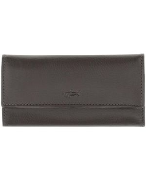 Paul & Shark Leather Key Pouch - Black