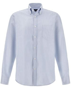 Paul & Shark Cotton Oxford Shirt Soffio - Blue