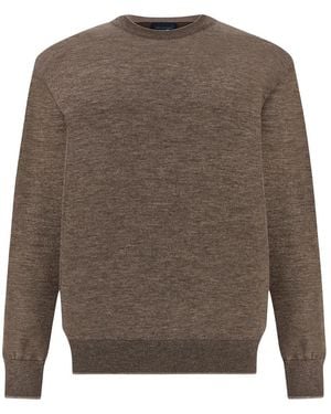 Paul & Shark Piuma Wool Crewneck Sweater - Brown