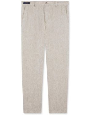 Paul & Shark Linen Chino Pants With Drawstring - Gray