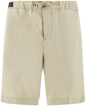 Paul & Shark Garment‑Dyed X‑Soft Lyocell Bermuda Shorts With Drawstring - Natural