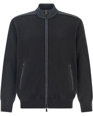 Paul & Shark Zip-Up Sweater - Blue