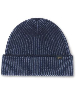 Paul & Shark Wool And Cashmere Beanie - Blue