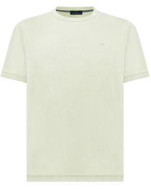 Paul & Shark Cotton Jersey T-Shirt With Shark Fin Embroidery - White