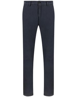 Paul & Shark Silk And Stretch Cotton Chino Trousers - Blue