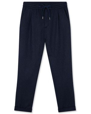 Paul & Shark Wool Blend Pants With Pleats - Blue