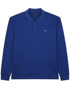 Paul & Shark Double Piqué Cotton Polo - Blue