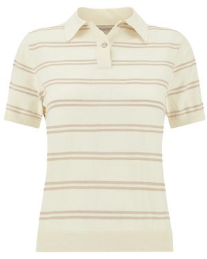 Paul & Shark Silk And Cotton Polo Shirt - Natural