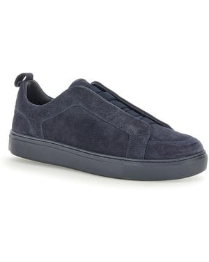 Paul & Shark Suede Slip-On Trainers - Blue