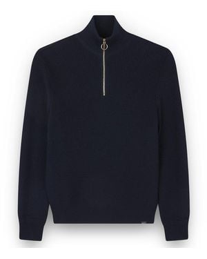 Paul & Shark Halbreißverschluss Pullover Aus Tech Wool, Mann, Größe - Blau